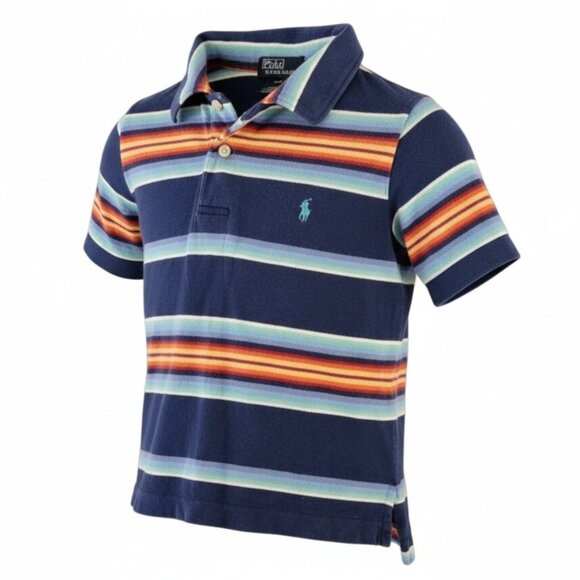 Polo Ralph Lauren Other - VINTAGE POLO RALPH LAUREN Rainbow Striped Polo Shirt Boys 4T Retro Stripes
